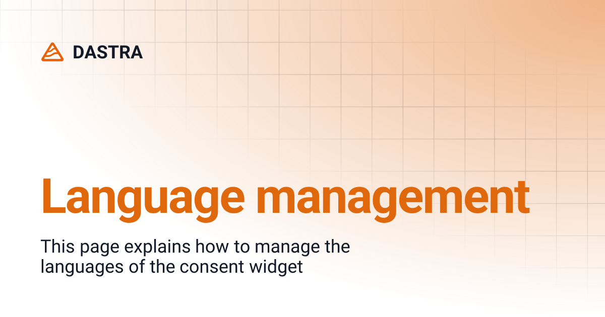 Language management | DASTRA