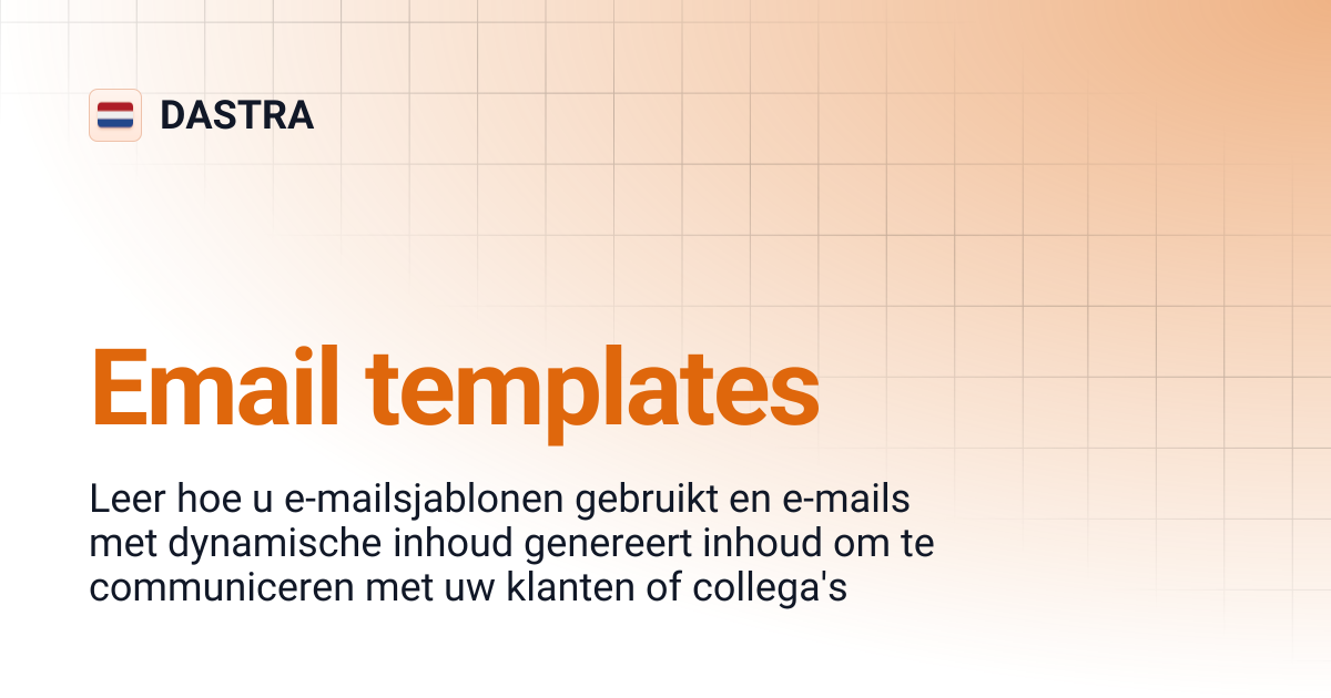 Email templates | DASTRA
